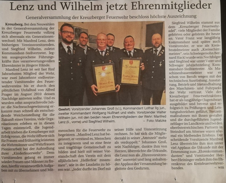 Pressebericht - Ehrenmitglieder - PNP: 18.03.2020