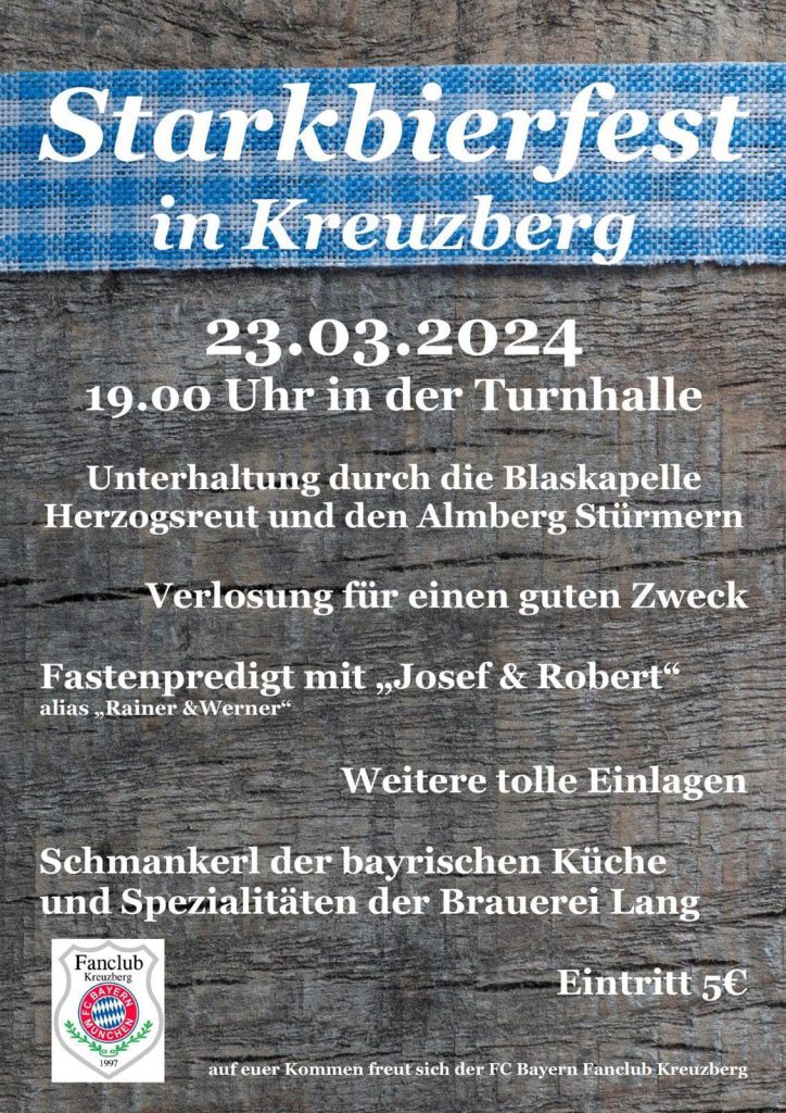Flyer - Starkbierfest 2024 - Bayern Fanclub Kreuzberg