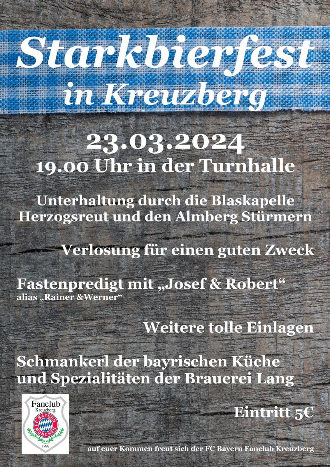 Flyer - Starkbierfest 2024 - Bayern Fanclub Kreuzberg