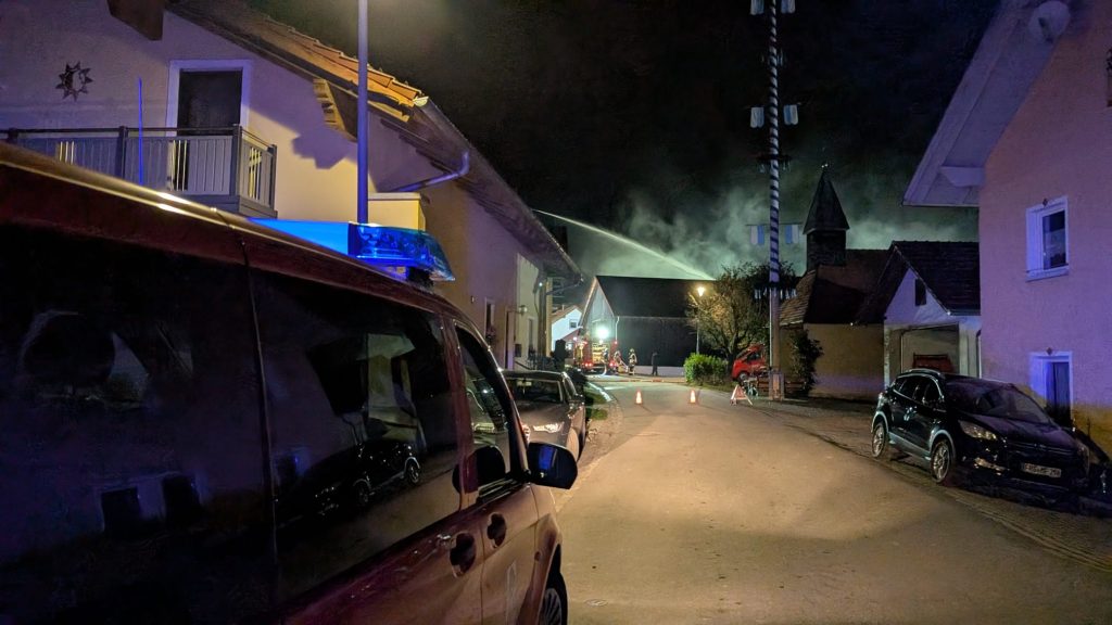 FF Kreuzberg - Gemeinschaftsübung 2025 - Blick auf die Einsatzstelle
