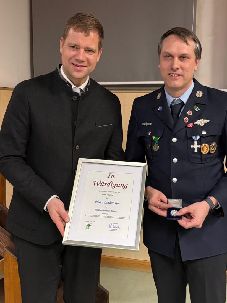 FF Kreuzberg - Generalversammlung 2026 - Stadtmedaille in Silber für Lothar