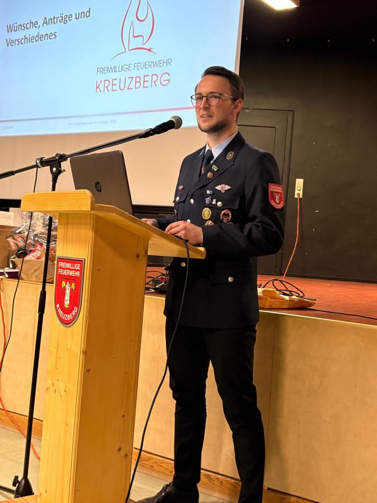 FF Kreuzberg - Generalversammlung 2026 - Vorstellung der Jugendordnung durch den ersten Jugendwart Fabian Seidl