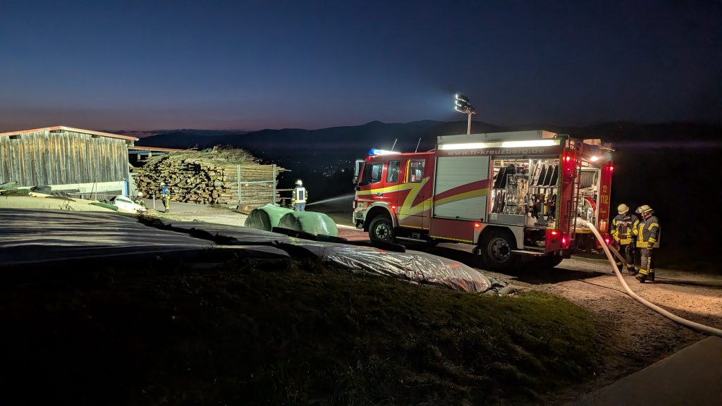 FF Kreuzberg - Gemeinschaftsübung Bierhütte - 27.03.2026 - Blick auf die Übung