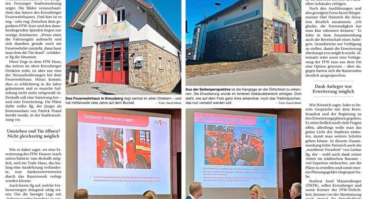 FF Kreuzberg - PNP Bericht - Erweitwerung Gerätehaus - 15.03.2026