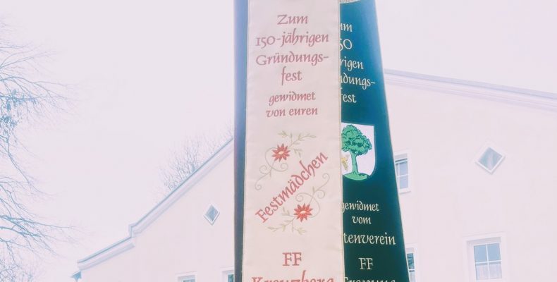 FF Kreuzberg - Palmsonntag 2026 - Unsere Fahne vor der Prozession