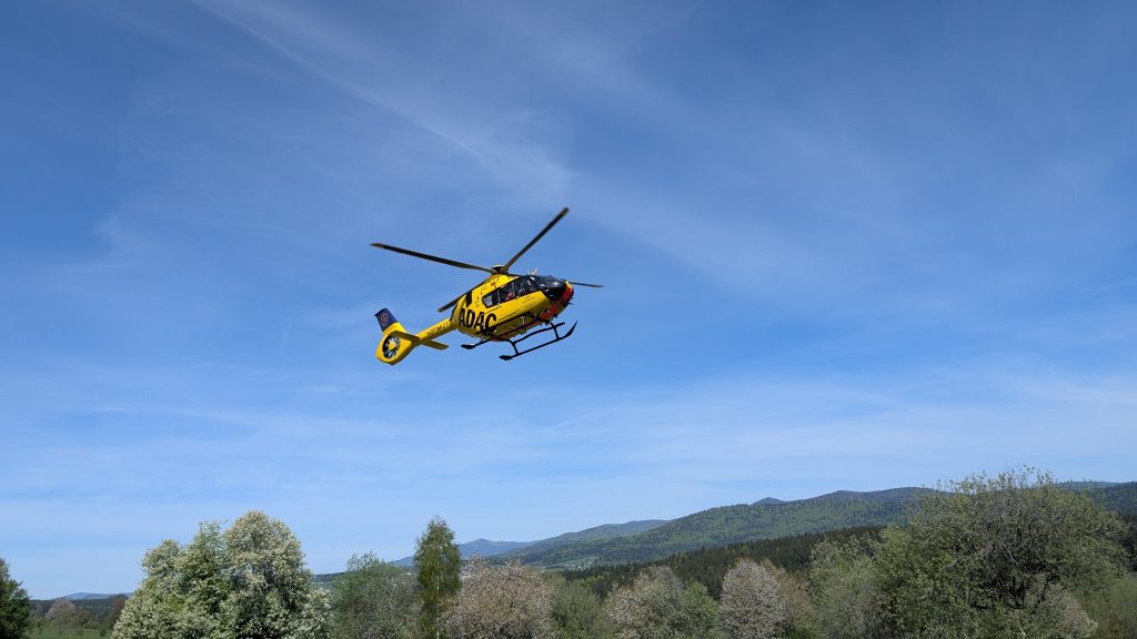 FF Kreuzberg - Einsatz THL 1 - Start des Helikopters