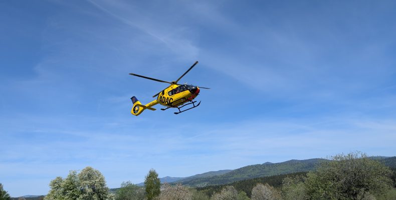 FF Kreuzberg - Einsatz THL 1 - Start des Helikopters