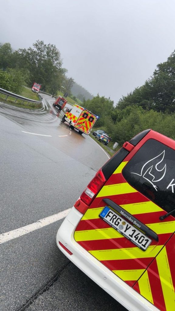 FF Kreuzberg - Verkehrsunfall Reschmühle - Der Einsatz ist fast beendet